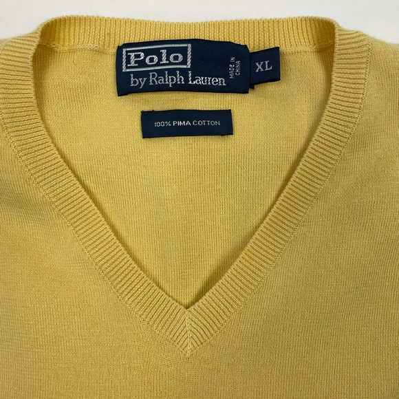 Polo Ralph Lauren Pima Cotton V-Neck Pullover Sweater - Picture 3 of 4